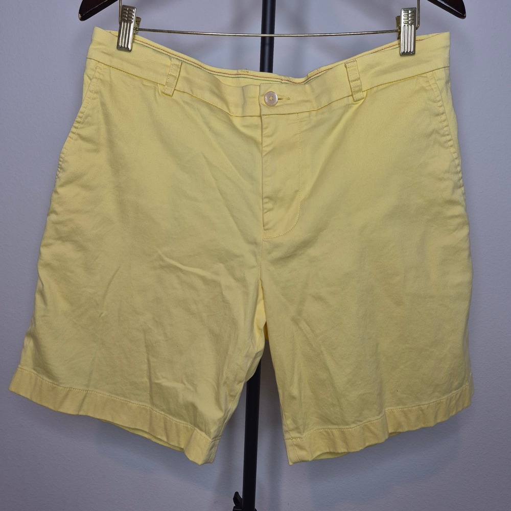 Southern Tide Mens Channel Marker Chino Shorts Yellow Sunshine Classic Fit 33